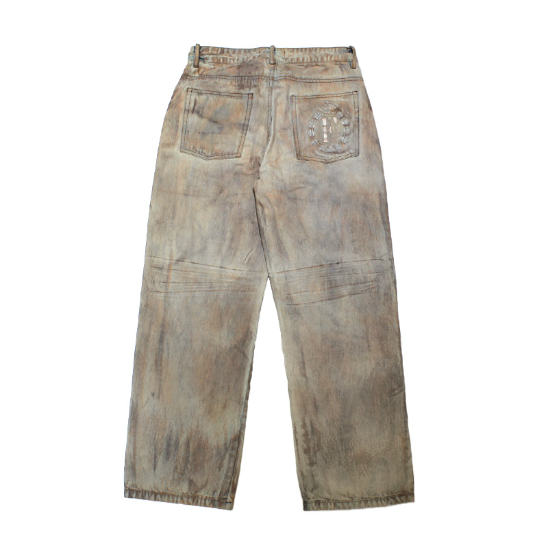 MUD WASH PANTS -KHAKI-
