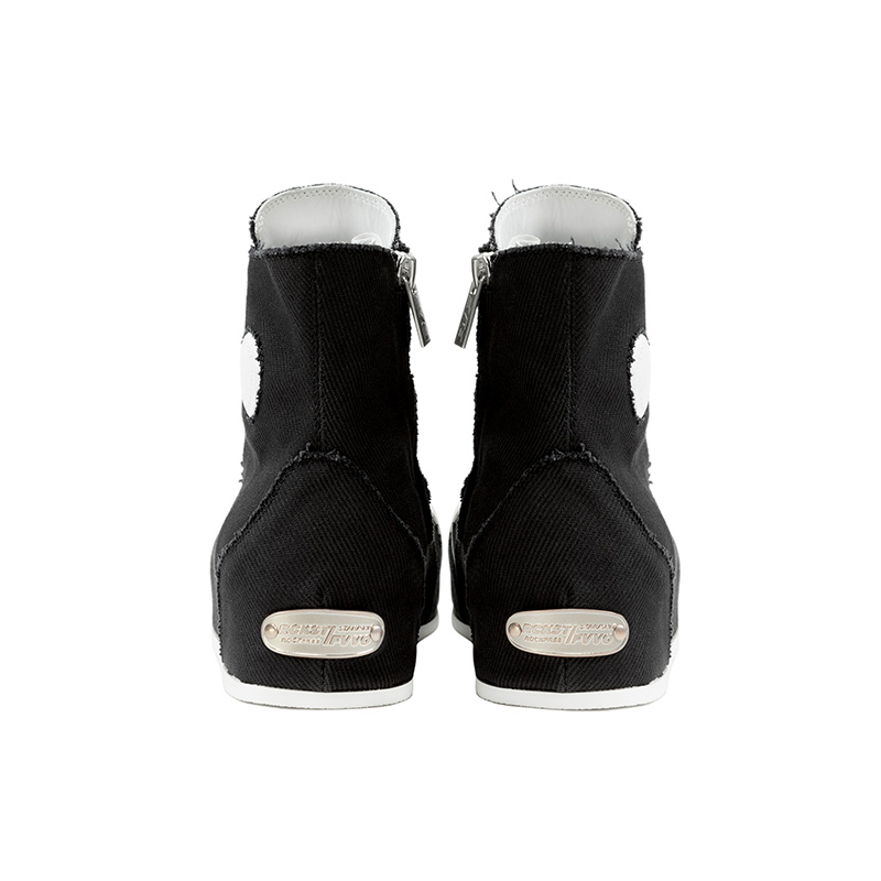 CHAOS NOISE CANVAS BOOTS -BLACK/WHITE-