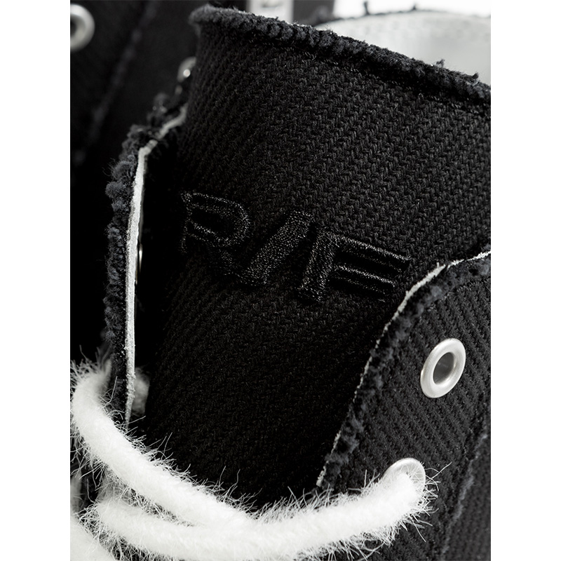 CHAOS NOISE CANVAS BOOTS -BLACK/WHITE-