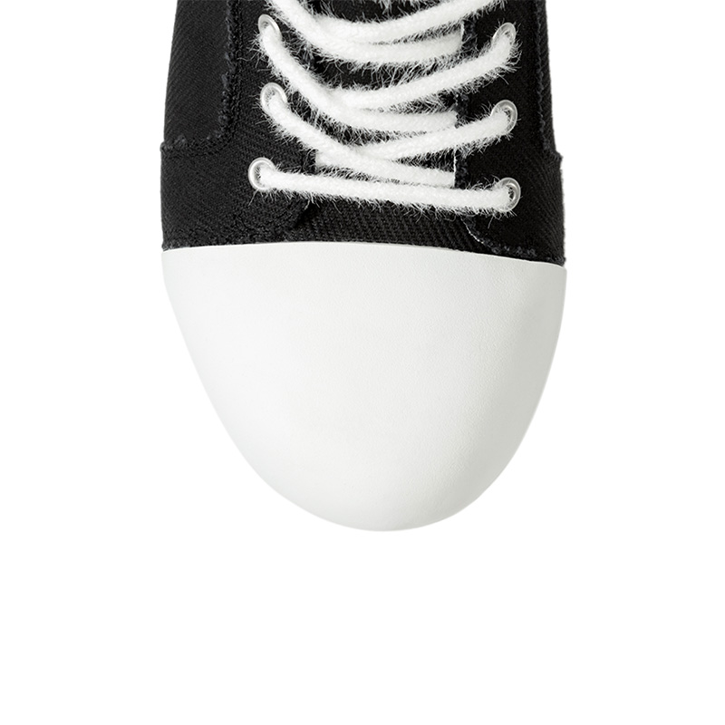 CHAOS NOISE CANVAS BOOTS -BLACK/WHITE-