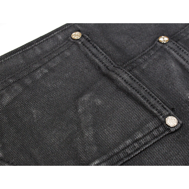 OBSIDIAN BLACK DICE FLARED DENIM -BLACK-