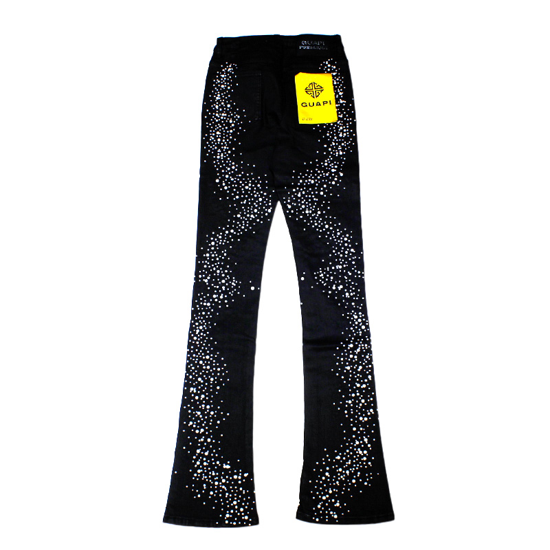 OBSIDIAN BLACK PEARLS DENIM -BLACK-