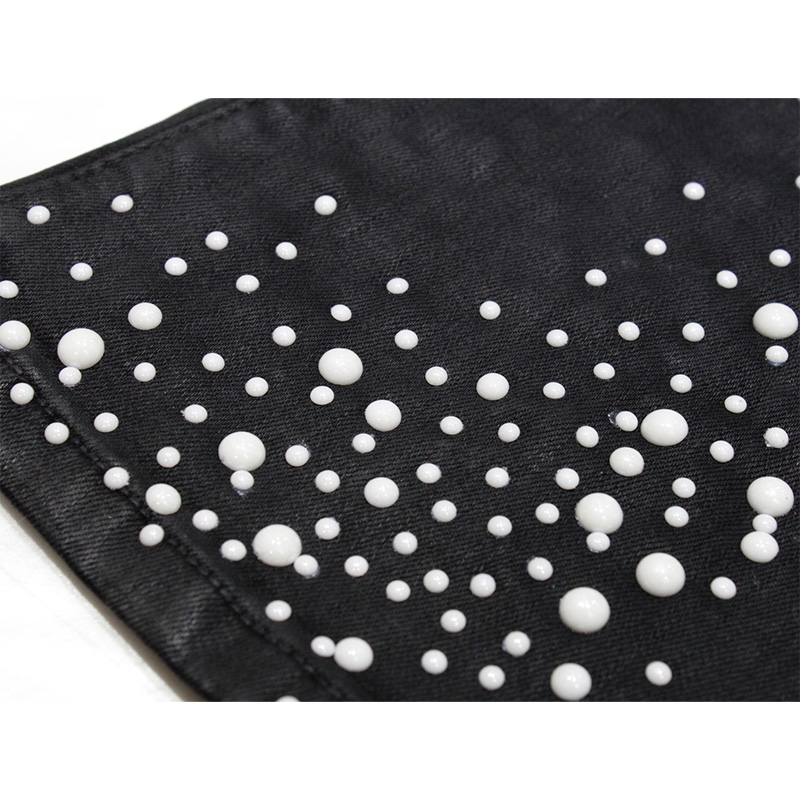 OBSIDIAN BLACK PEARLS DENIM -BLACK-