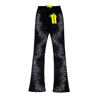 OBSIDIAN BLACK PEARLS DENIM -BLACK-