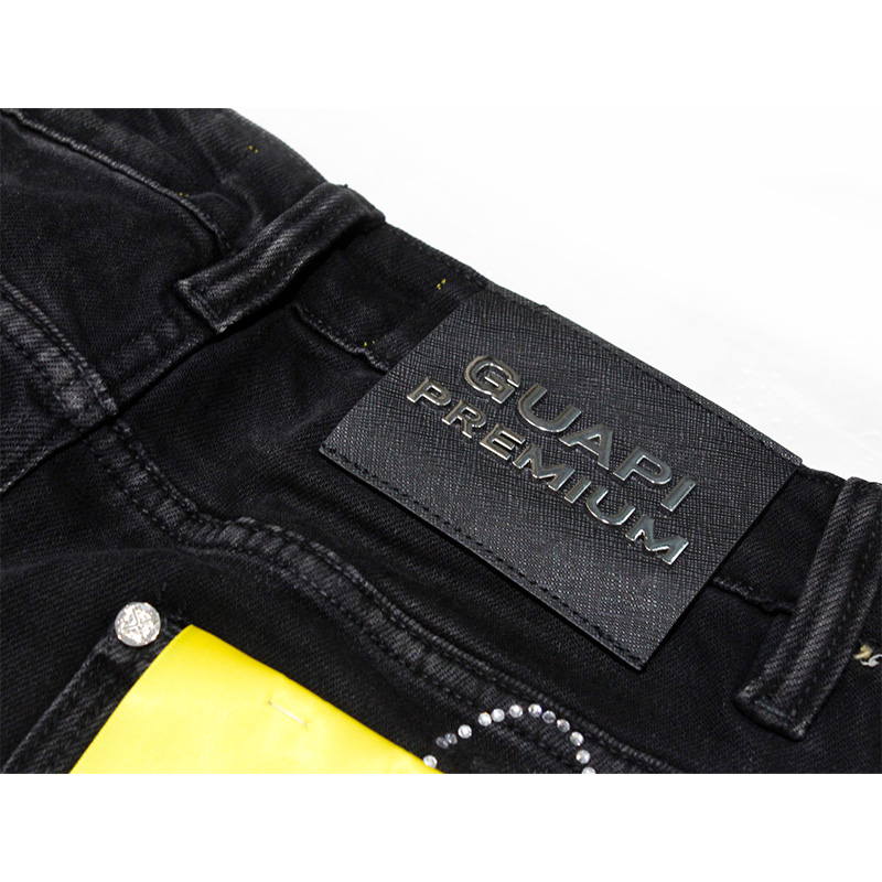 VINTAGE BLACK PAISLEY DENIM -BLACK-