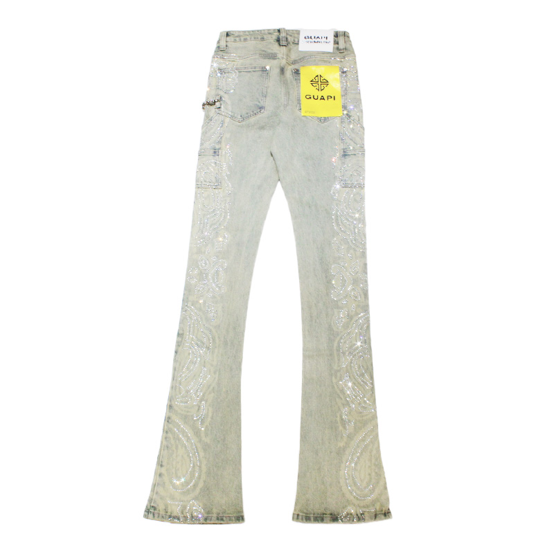 VINTAGE PAISLEY DENIM -USED BLUE-