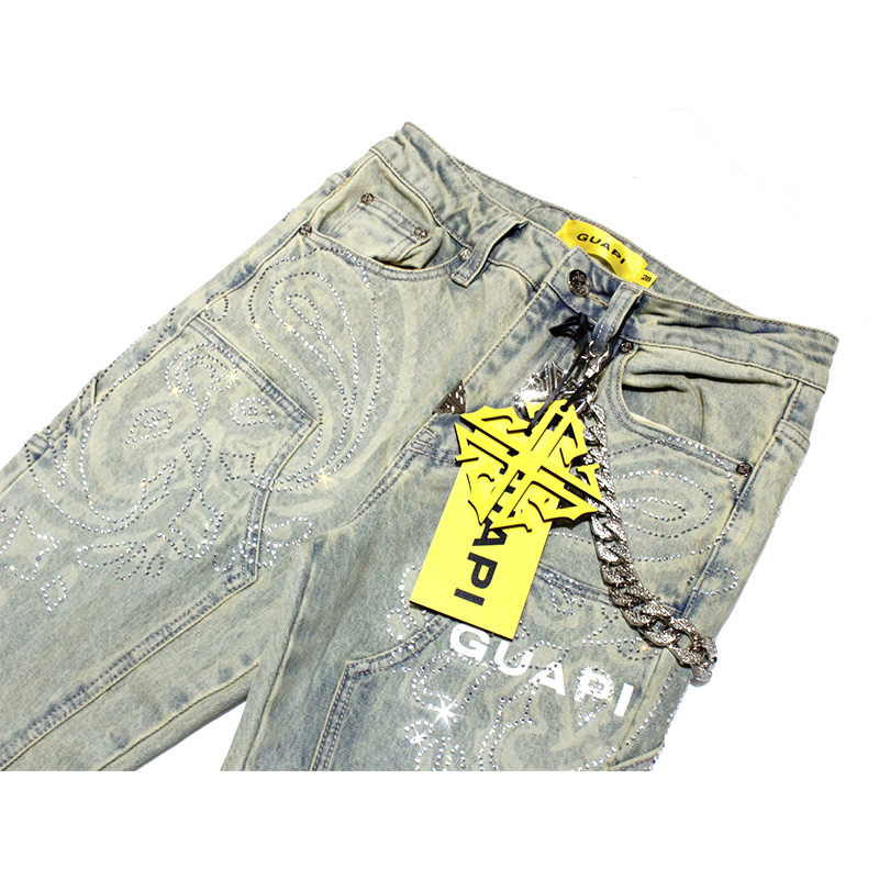 VINTAGE PAISLEY DENIM -USED BLUE-