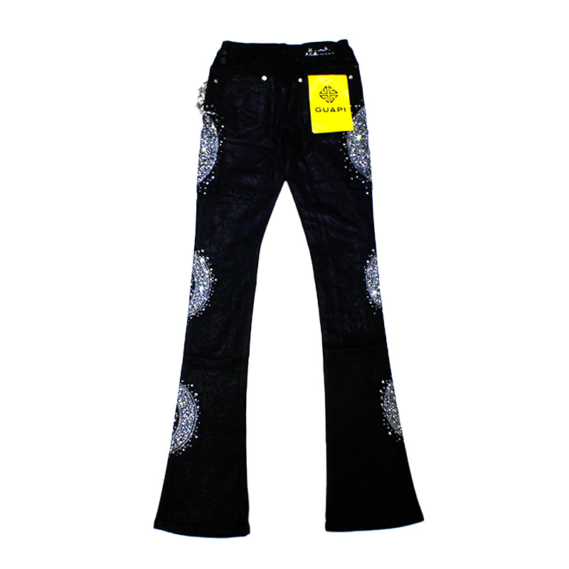 WAXED CALLIGRAPHY DENIM -BLACK-