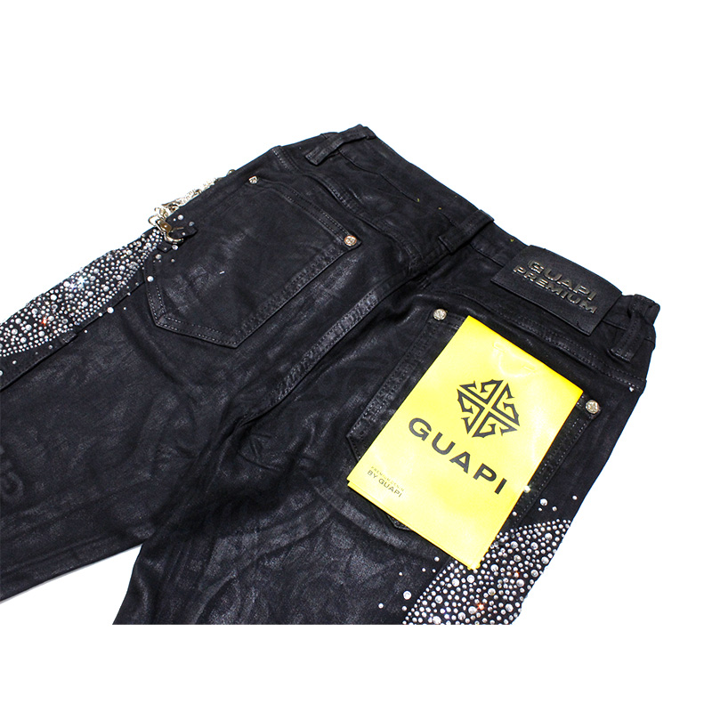 WAXED CALLIGRAPHY DENIM -BLACK-