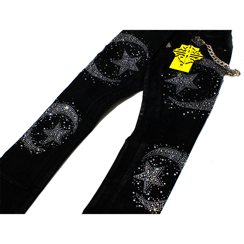 WAXED CALLIGRAPHY DENIM -BLACK-