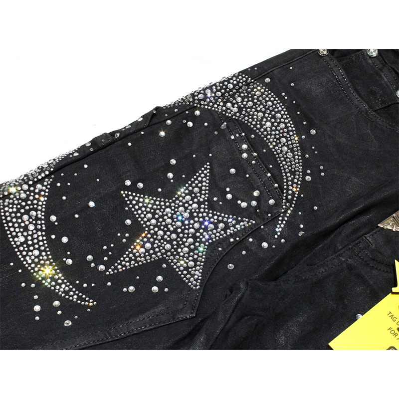 WAXED CALLIGRAPHY DENIM -BLACK-