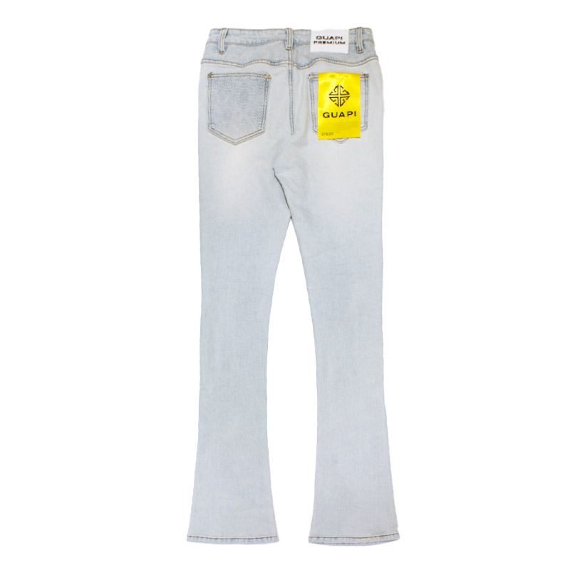 AQUA BLUE BASICS STACKED DENIM -LTBLUE-