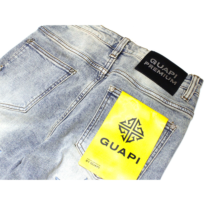 POWDER BLUE VINTAGE STARS DENIM -USED BLUE-