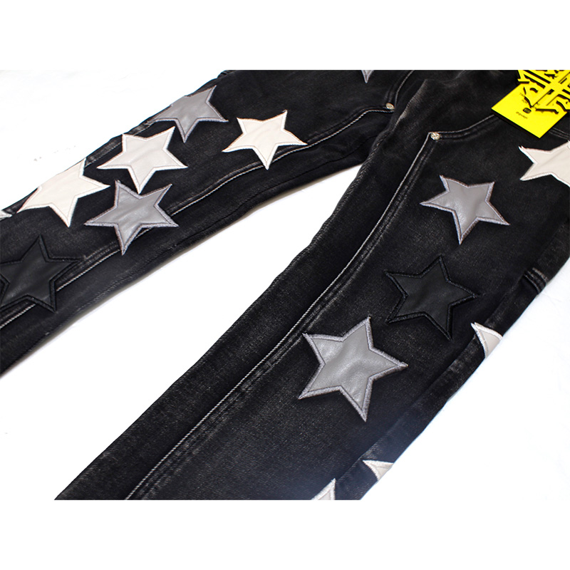 OBSIDIAN BLACK VINTAGE STARS DENIM -BLACK-