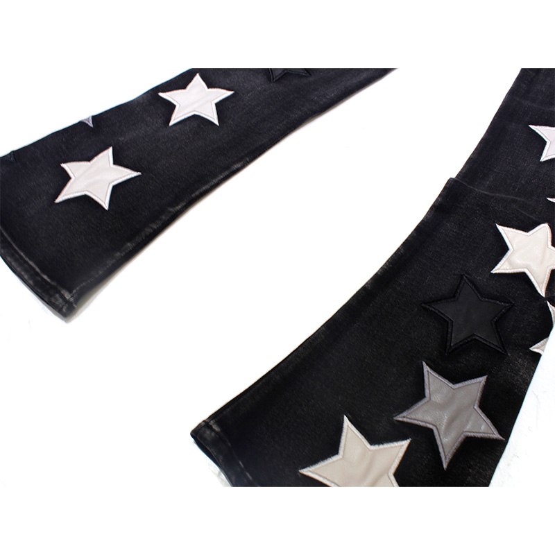 OBSIDIAN BLACK VINTAGE STARS DENIM -BLACK-