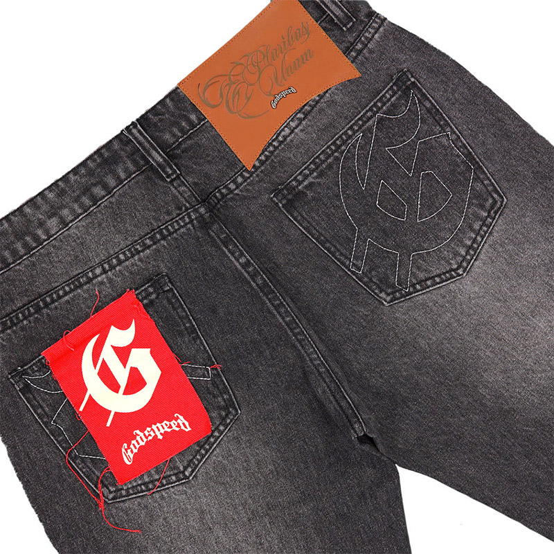 OG LOGO FLARED DENIM STITCHED -2.COLOR-