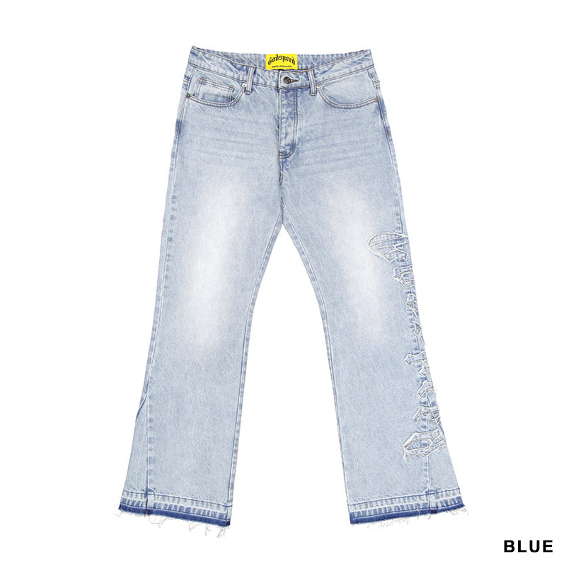 OG LOGO FLARED DENIM STITCHED -2.COLOR-