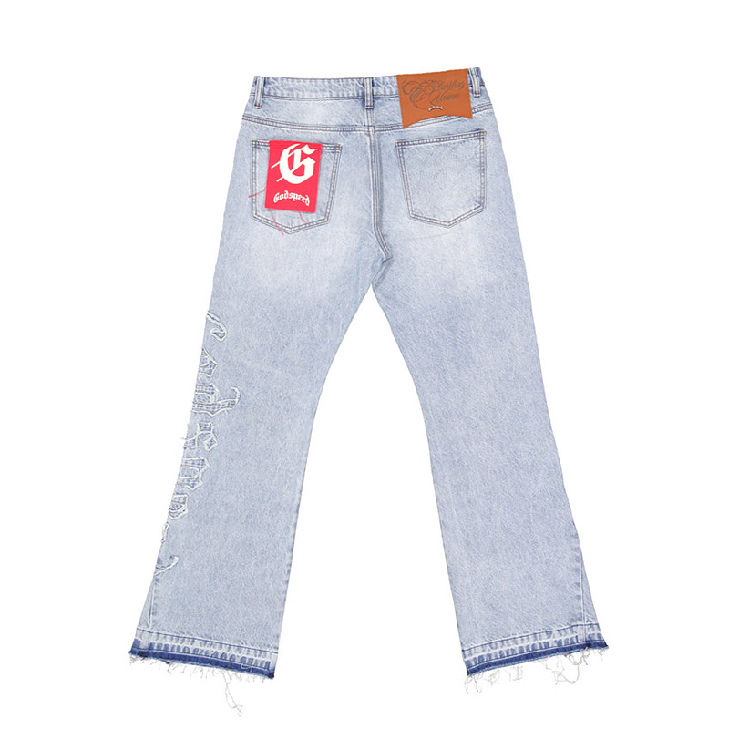 OG LOGO FLARED DENIM STITCHED -2.COLOR-