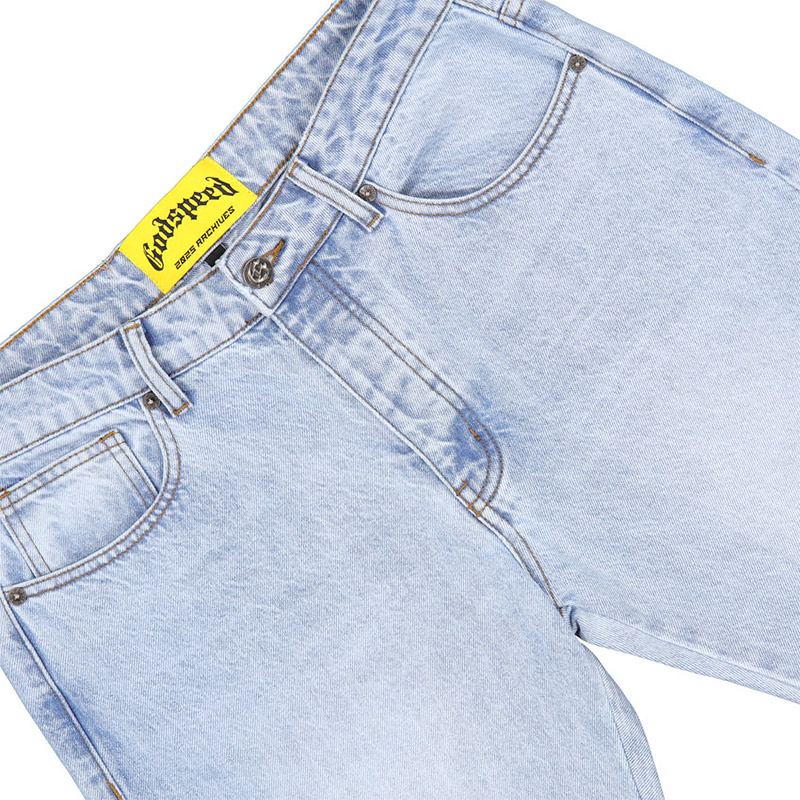 OG LOGO FLARED DENIM STITCHED -2.COLOR-