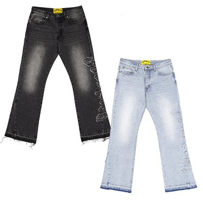 OG LOGO FLARED DENIM STITCHED -2.COLOR-