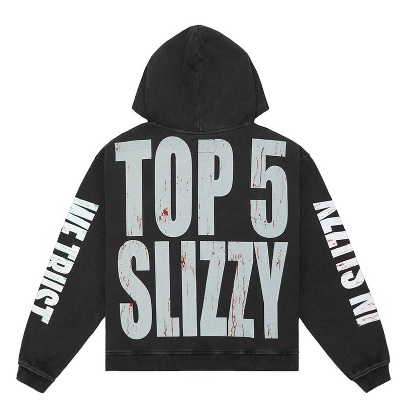 TOP 5 SLIZZY VVS HOODIE -BLACK-