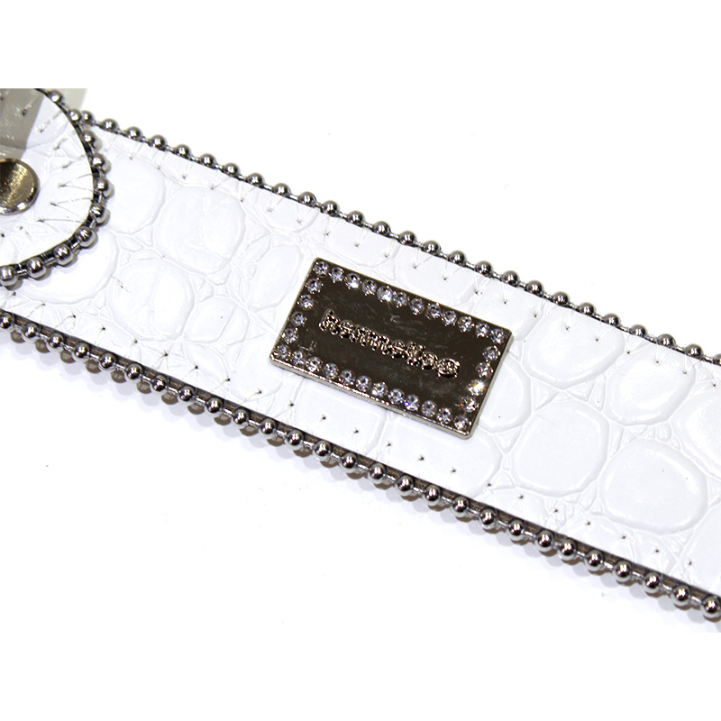 CRYSTAL GRADATION BELT -WHITE-