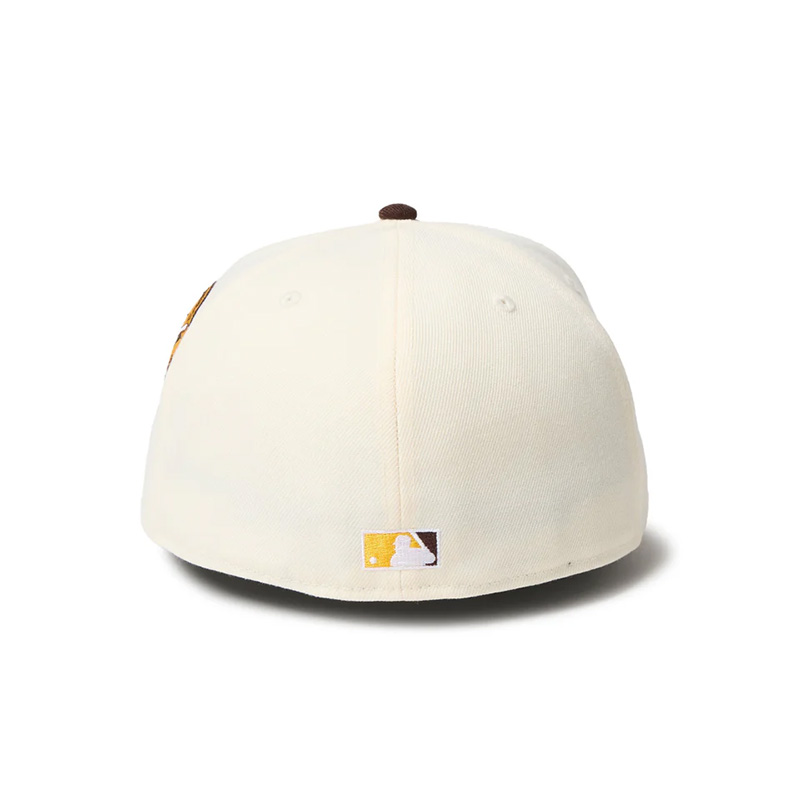 59FIFTY MLB 2-Tone サンディエゴ・パドレス クーパーズタウン ワインコルク バーントウッドバイザー -WHITE-