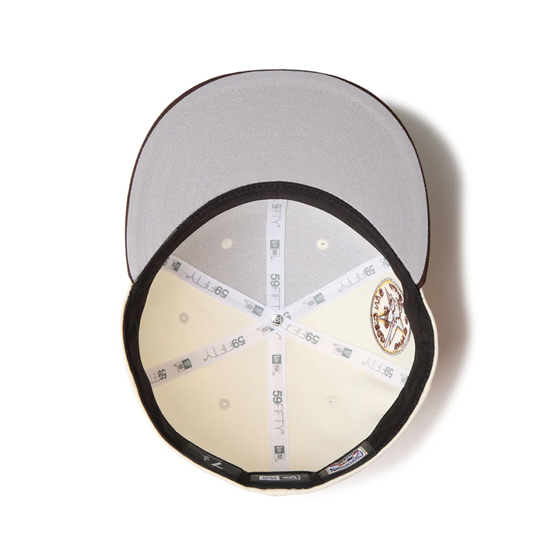 59FIFTY MLB 2-Tone サンディエゴ・パドレス クーパーズタウン ワインコルク バーントウッドバイザー -WHITE-