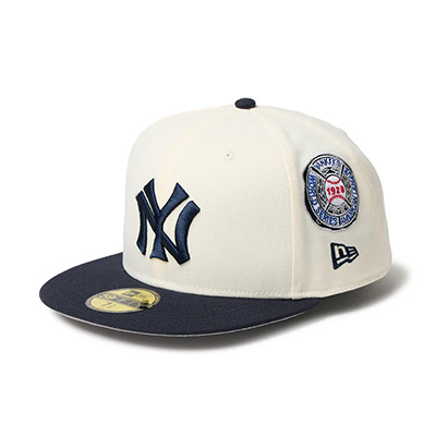 59FIFTY MLB 2-Tone ニューヨーク・ヤンキース クーパーズタウン ワインコルク ネイビーバイザー -WHITE-