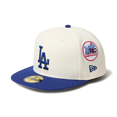 59FIFTY MLB 2-Tone ロサンゼルス・ドジャース クーパーズタウン ワインコルク ダークロイヤルバイザー -WHITE-