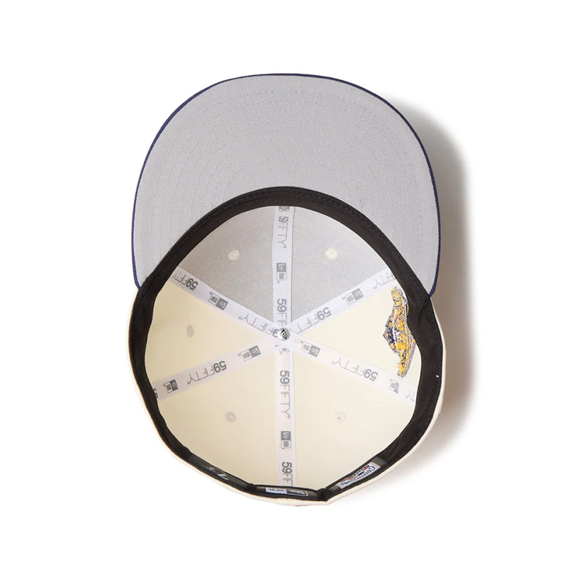 59FIFTY MLB 2-Tone アトランタ・ブレーブス クーパーズタウン ワインコルク ライトネイビーバイザー -WHITE-