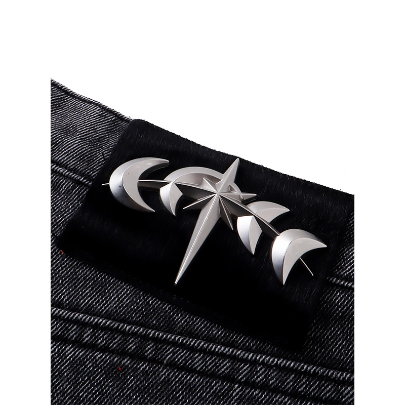 LUMINOUS DAWN RHINESTONE COBWEB CROPPED JEANS -2.COLOR-