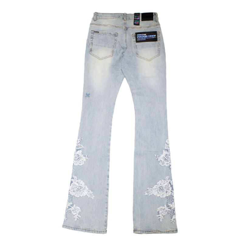 GARDEN STACKED JEANS -W.INDIGO-