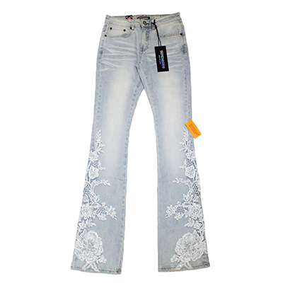 GARDEN STACKED JEANS -W.INDIGO-