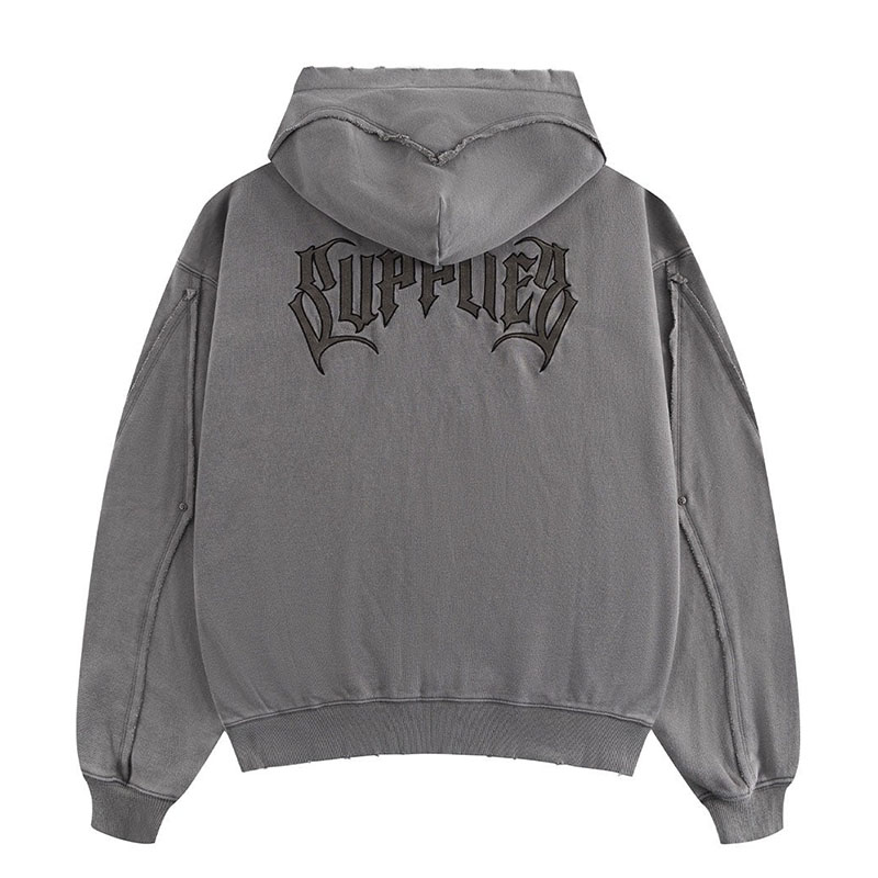 SWITCHING PIERCER ZIP HOODIE -2.COLOR-