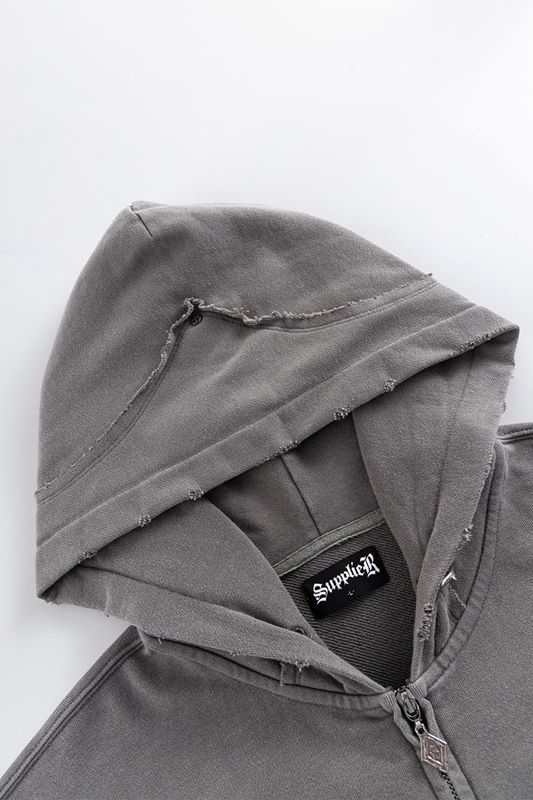 SWITCHING PIERCER ZIP HOODIE -2.COLOR-
