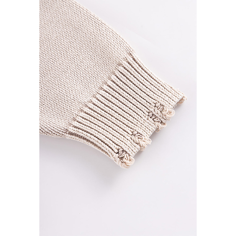 DISTRESSED CROSS LEATHER PATCH CREW KNIT V2 -2.COLOR-