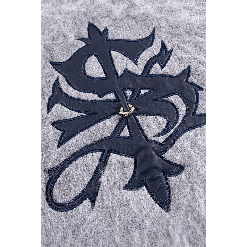 TRIBAL CROSS PIERCED SHAGGY KNIT -2.COLOR-