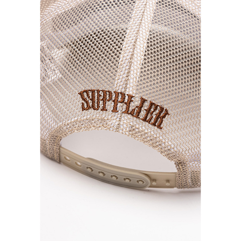 TRIBAL CAMO CROSS LEATHER PATCH MESH CAP -2.COLOR-