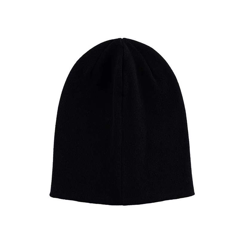 CROSS STUDS LONG BEANIE -BLACK-