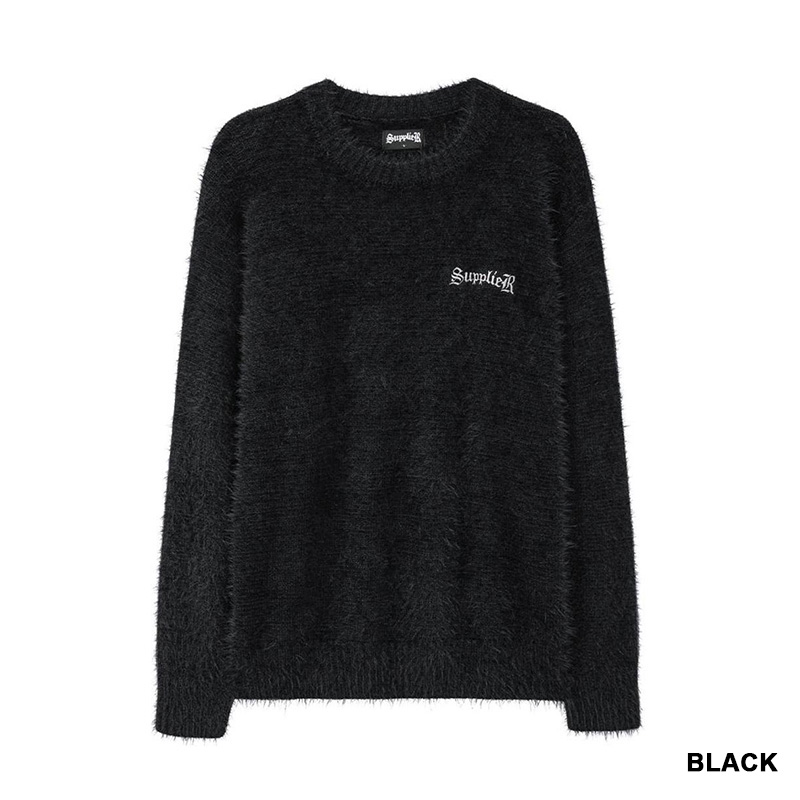 CROSS SHAGGY KNIT -2.COLOR-