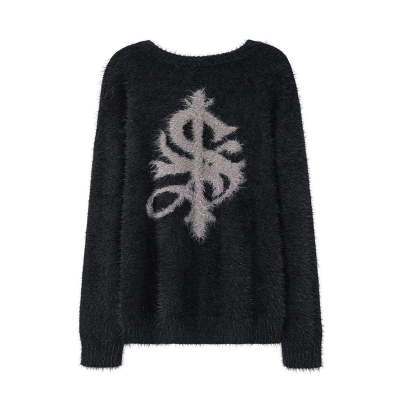 CROSS SHAGGY KNIT -2.COLOR-