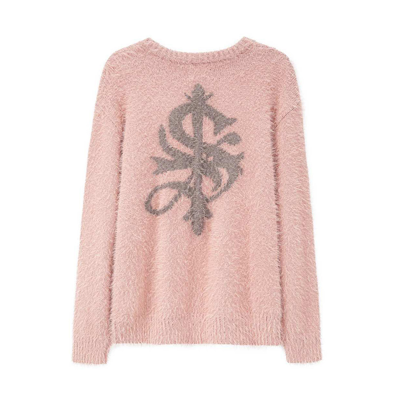 CROSS SHAGGY KNIT -2.COLOR-