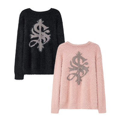 CROSS SHAGGY KNIT -2.COLOR-