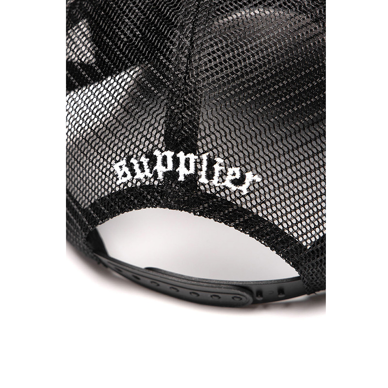 CROSS LEATHER PATCH MESH CAP -2.COLOR-