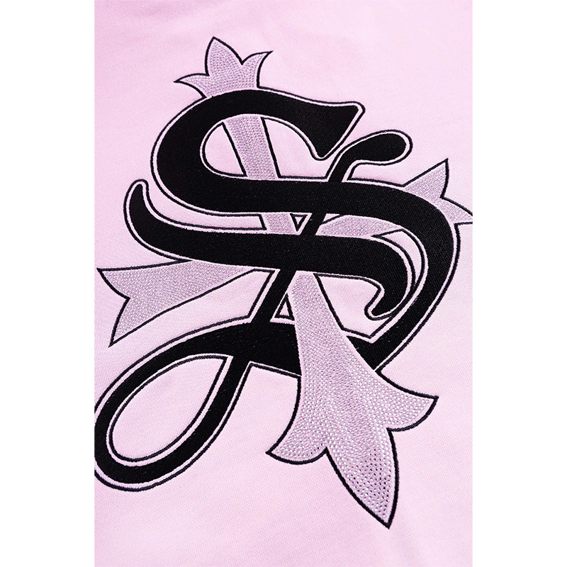 FAUX FUR CROSS ZIP HOODIE -PINK-