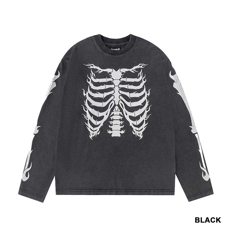 FIRE BONE LONG SLEEVE TEE -2.COLOR-