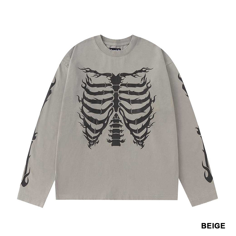 FIRE BONE LONG SLEEVE TEE -2.COLOR-