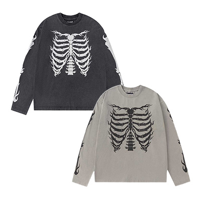 FIRE BONE LONG SLEEVE TEE -2.COLOR-