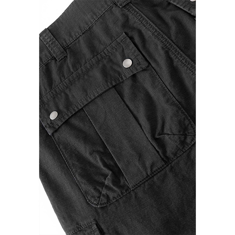 CROSS LEATHER PATCH BAGGY SHORTS -2.COLOR-